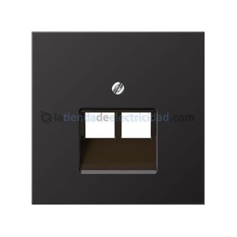 Jung Abdeckung für IAE/UAE-Anschlussdosen, 2 x 8-polig, Aluminium lackiert, Serie LS, dark AL 2969-2 UA D