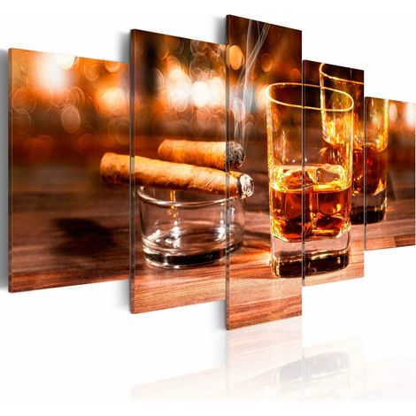Tableau whisky et cigare - 200 x 100 cm (1/4)