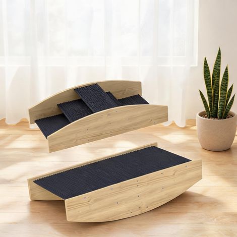 80 cm 2-in-1 Plateforme d'agilité pour chien en bois naturel (1/5)
