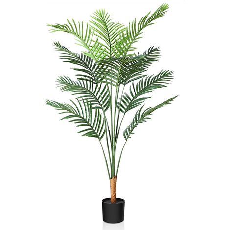 Wyctin – Plante verte artificielle palmier aréca 110 cm – Pot en polypropylène 15 cm – Feuilles réalistes imperméables – Décoration intérieure/extérieure (1/5)