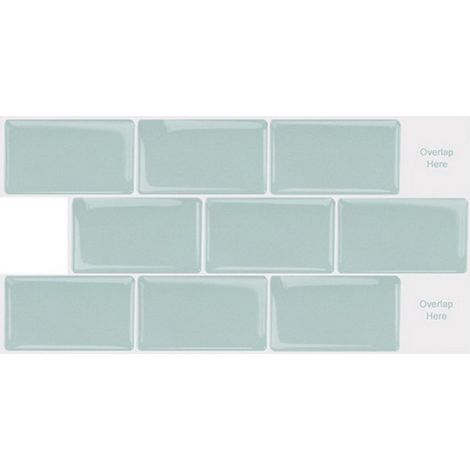 10 autocollants en vinyle 3D pour carrelage mural, protection anti-éclaboussures pour mur de cuisine (30,5 x 15,3 cm) (1/5)
