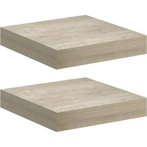 Maison Exclusive - Schwebende Wandregale 2 Stk. Eichefarben 23x23
