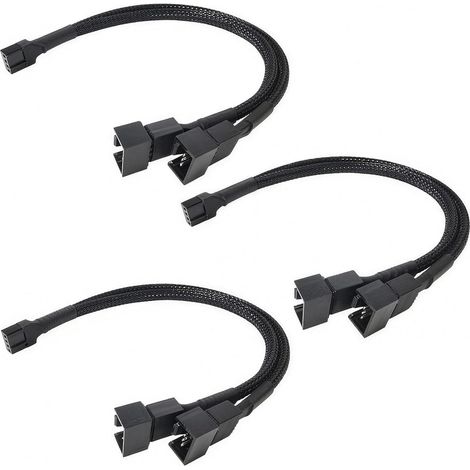 4-Pin PWM PC Fan Hub, 27cm Fan Cable, Gaming 2-Way 4-Pin PWM Fan Splitter Cable, Fan Separator Cable (1/5)