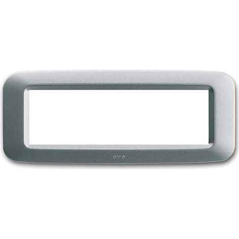 Placca  Ave Argento Opaco 6 Moduli Yes 45 Tecnop. 6 Mod. ( AVE cod. 45PY06AO )