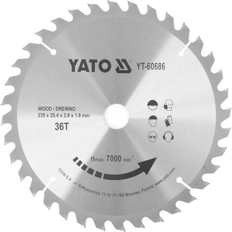 Hartmetall Sägeblatt 235x25,4mm 36Z (1/2)