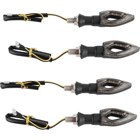 4 Stück universelle Motorrad-Blinker, 12 LEDs, gelb, wasserdicht