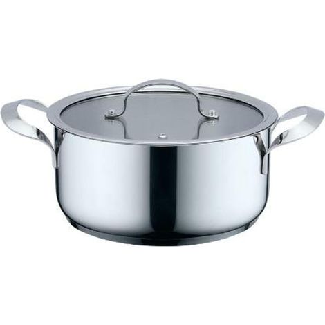 Stielkasserolle Con Deckel Haeger PA-18H.001A Beige Grau Ø 18 cm