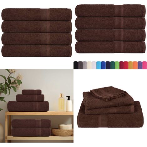 vidaXL Saunatücher 4 Stk. Braun 80x200 cm 360 g/m² 100% Baumwolle (1/5)