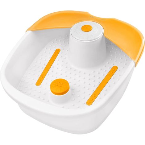 MEDISANA FS 881 - Bain de pieds 3-en-1 - Massage a bulles, par vibrations et fonction de chauffage automatique - Jusqua taille 4 (1/4)