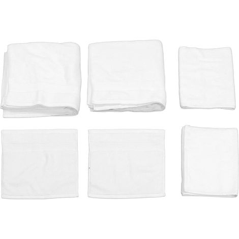 Ensemble De Serviettes De Bain Très Absorbantes, 6 Serviettes en Balles pour Salle De Bain, Serviettes en Coton Doux à Séchage Rapide (1/5)