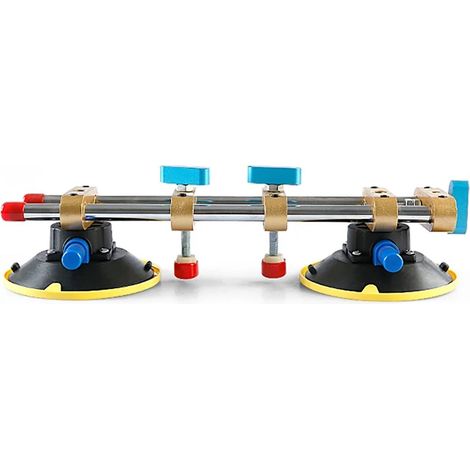 Máquina manual de coser piedra con ventosas de vidrio, unión de mármol, ventosas de vacío de 150 mm, colocación de azulejos, dispositivo de nivelación