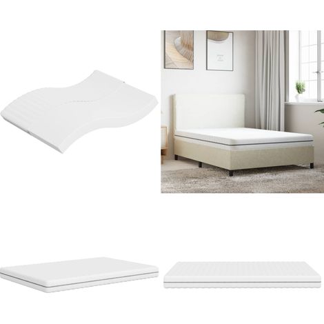 Matratze Schaumstoff Mittelweich 140x190 cm - Matratze - Schaumstoffmatratze - Federkernfreie Matratze - Doppelbettmatratze - Weiße Matratze - Home & Living (1/5)