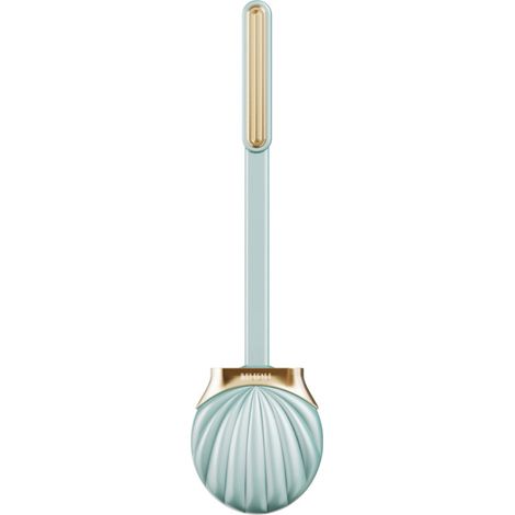 Ensemble brosse de toilette et support pour salle de bain, tête de brosse de toilette flexible avec poils en silicone, taille compacte pour un rangement et une organisation faciles(vert) (1/5)