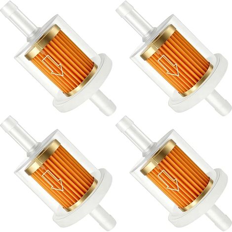 4 Filtres à Carburant Universels 8 mm en Ligne Premium pour Moto, Tondeuse, Cyclomoteur, Compatible avec Moteurs Briggs & Stratton (1/5)