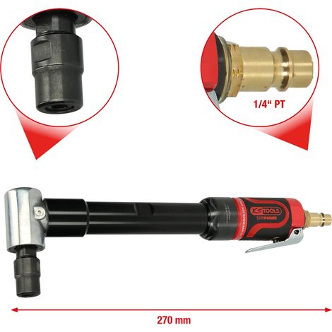 KS Tools SlimPOWER Mini-Druckluft-Winkelstabschleifer, 18.000 U/min