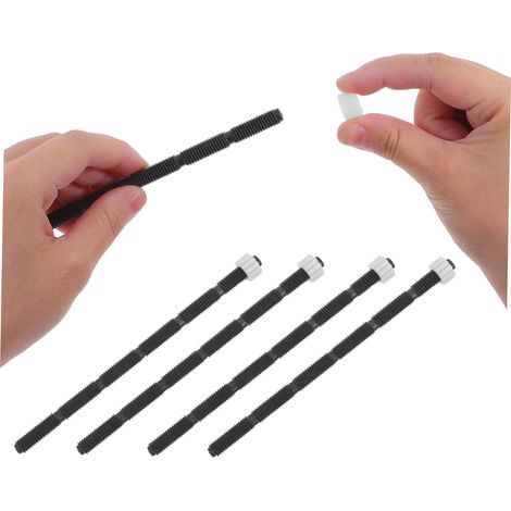 Tige de Bouton-poussoir de chasse d’eau, 10pcs, Noir (1/5)
