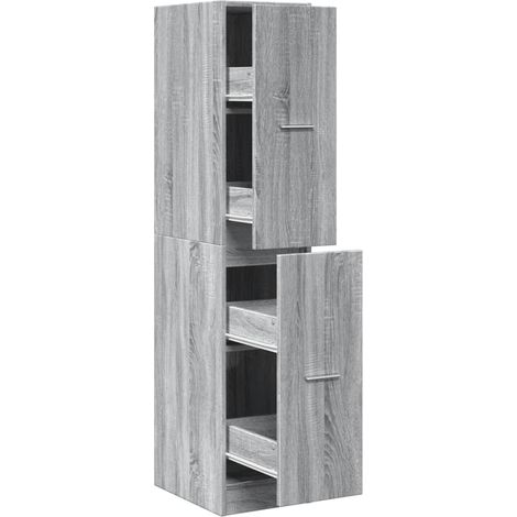 Maison Exclusive - Armadietto da Farmacia Grigio Sonoma 30x41x144,5 cm Truciolato