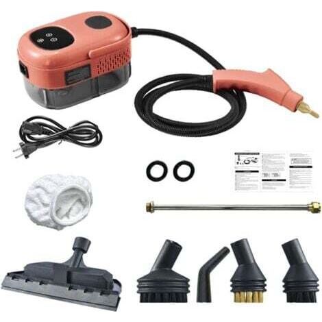110V/220V Nettoyeur à vapeur manuel à haute pression et température Nettoyeur à vapeur commercial Climatiseur ménager Hotte de cuisine Nettoyeur à jet pour voiture-rose