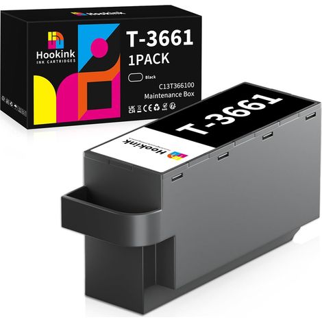 T3661 C13t366100 Boîte de Maintenance Compatible avec Epson XP-6000 XP-6100 XP-8600 XP-8605 XP-6005 XP-15000 XP-8500 XP-8700 XP-970 XP-6105 (Lot de 1) (1/5)