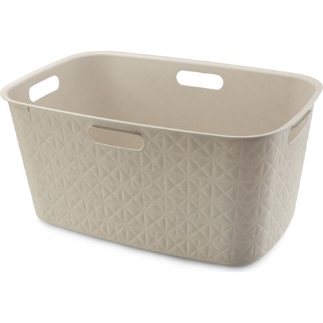 CURVER Softex 45L - Baúl para ropa (diseño elegante, ligero y práctico, 70% reciclado, 59 x 39 x 27 cm), color blanco roto