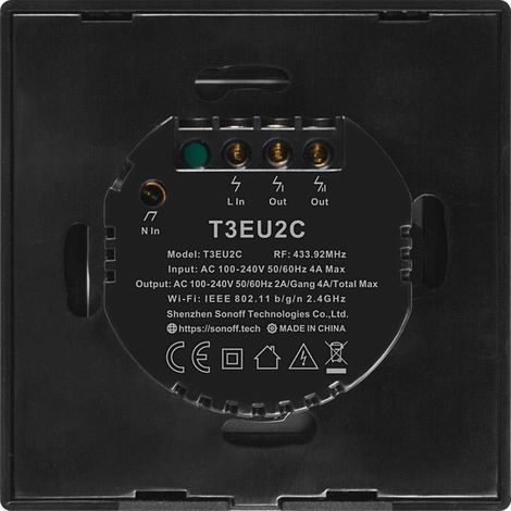 Interruptor Táctil Sonoff T3 2C WiFi (1/3)