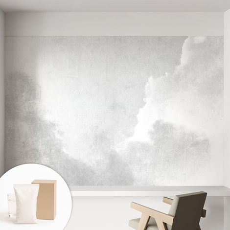 Papier peint intissé décoratif pour salon chambre et cuisine Facile à poser avec colle Nuages subtils 152x104 cm (1/5)