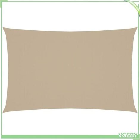 Voile de parasol - FAFEICY - 135163 - Rectangulaire 4 x 7 m - Tissu Oxford enduit PU - Protection UV & étanche (1/5)