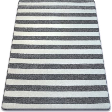 Teppich SKETCH - F758 grau/weiß - Gestreift white 120x170 cm