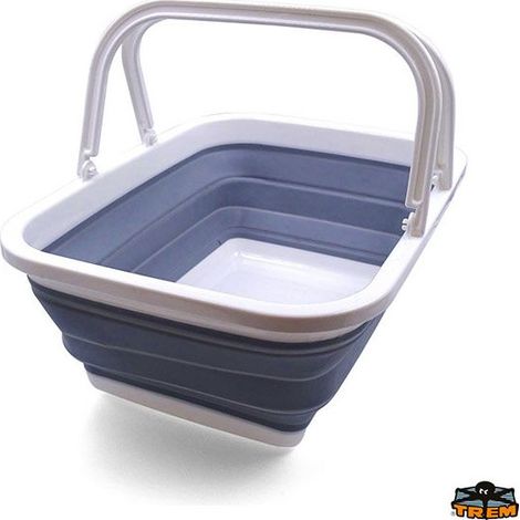 Bassine silicone pliable 15L – Évier flexible avec hanse – 500g – Pour espaces confinés et bricolage – Tr.Em.