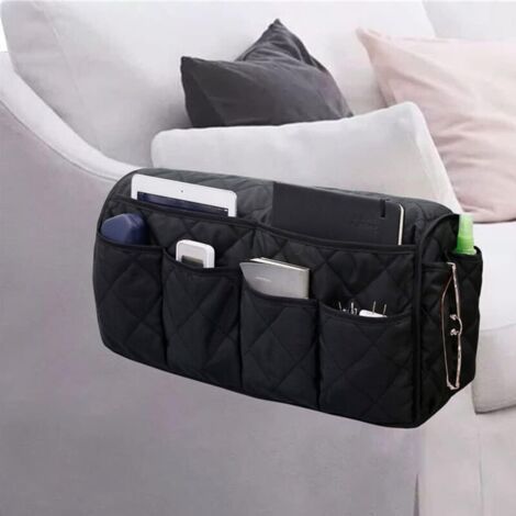 Organisateur suspendu pour accoudoir de canapé - Sac de rangement pour télécommande - Organisateur pour accoudoir de canapé (1/4)