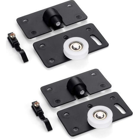 2 Paires Roulette de Porte Coulissante Placard la Porte Poulie Coulissante pour Porte Coulissante D'armoire (1/5)