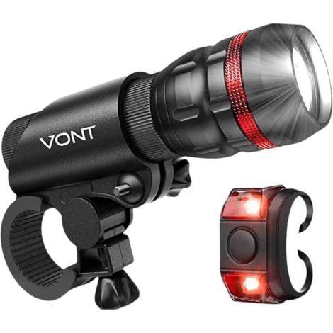 Lampe frontale télescopique à zoom pour vélo de montagne, équipement pour VTT, lampe torche 3W (1/5)