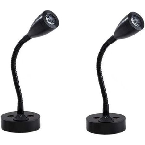 2 Pièces Lampes de Lecture Spot LED 12V Interrupteur réglable Lampe de Chevet Murale lumière intérieure Camping-Car 6000K Blanche pour Camping-Car (1/4)