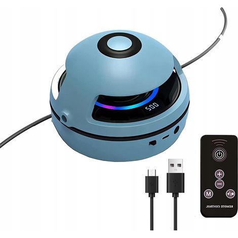 Smart Jump Rope Machine - Smart Jump Rope - Fully Automatic Electric - Blue - Bluetooth Music - With LED Display - Counter - 1-10 Speed Settings - Non-Slip Bottom