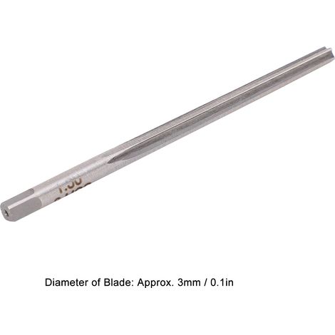 Alésoir machine 1:50, alésoir à tige droite en acier rapide, diamètre 3 mm. (1/5)