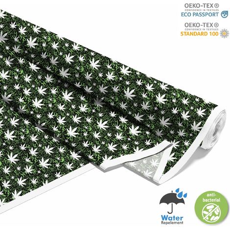 OUTDOOR DEKOSTOFFE OXFORD - Motiv Cannabisblatt für Graffiti I DX383 (1/5)