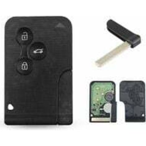 Télécommande 3 boutons, carte porte-clés pour Renault Clio 3, Megane 2, Scenic 2 avec puce PCF7947 433 MHz (1/5)