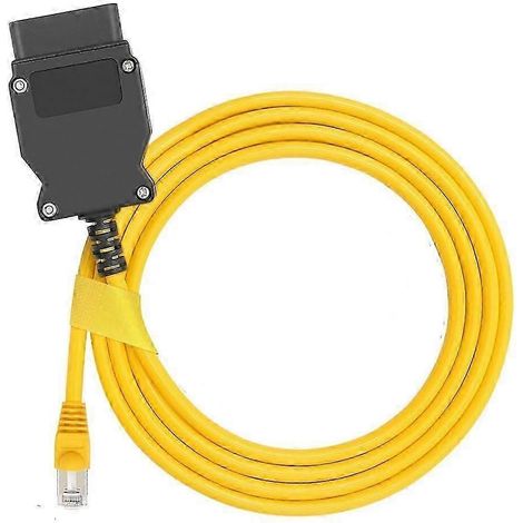 Câble ENET OBD2 2 m pour BMW séries F/G, adaptateur RJ45, codage et diagnostic Ethernet rapide (1/5)