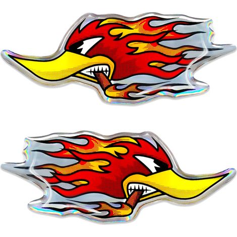 3D Sticker Coppia Picchio Fiamme (1/5)