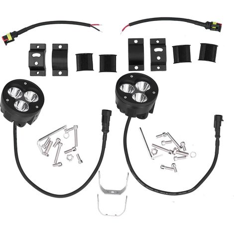 9-30V 3LED 60W Projecteurs 6000K Blanc Puissant Lampe Montage Pilier A IP68 Étanche pour Auto Moto (1/5)