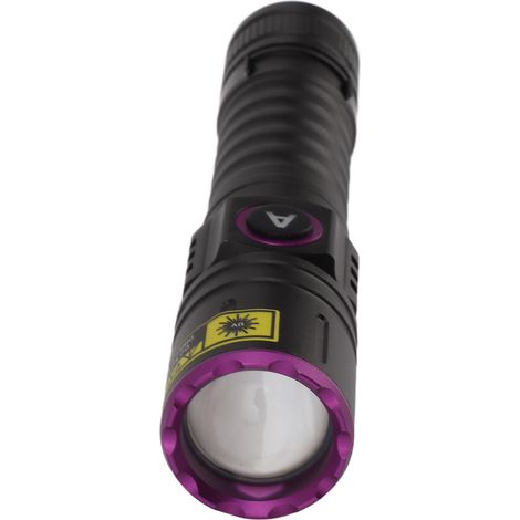 LED-Handtaschenlampe mit 365-nm-UV-Schwarzlicht zur Entfernung von Haustierurinflecken. Harzhärtung. (1/5)
