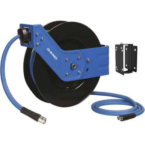 Lacme – Enrouleur pneumatique 10m – Pression max 10 bars – Raccord d’entrée 1/4" – Support à 180° pour usage pro