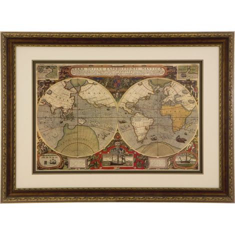 Premier Housewares Framed World Map Wall Art (1/3)