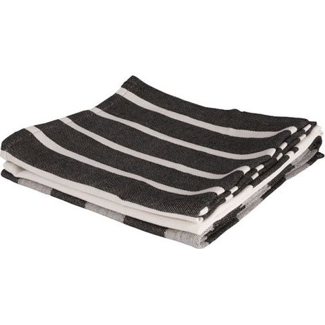 Lot 3 Torchons 50 X 70 Cm Black Chambray - Stoff - Cosy & Trendy (1/2)