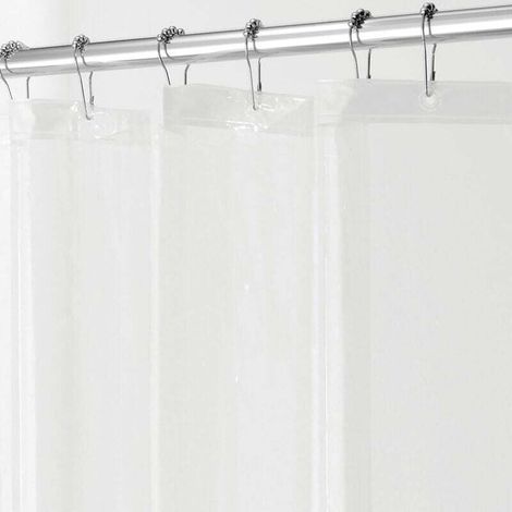 Rideau de douche transparent 3.0,doublure de salle de bain transparente, en PEVA anti-moisissure (1/4)