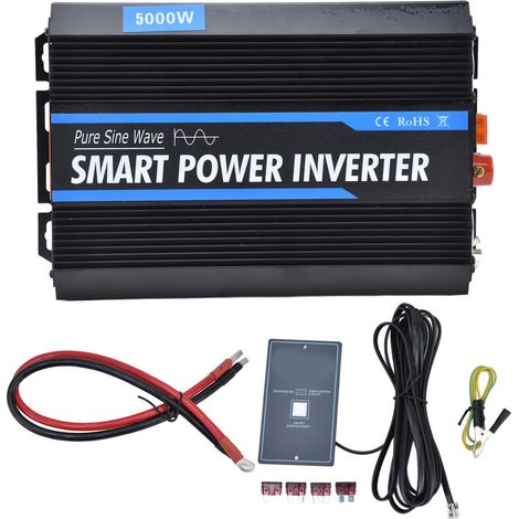 Onduleur Solaire Pur Sinus 5000W Convertisseur DC 12V vers AC 220V avec Écran Numérique Transformateur de Tension (1/5)