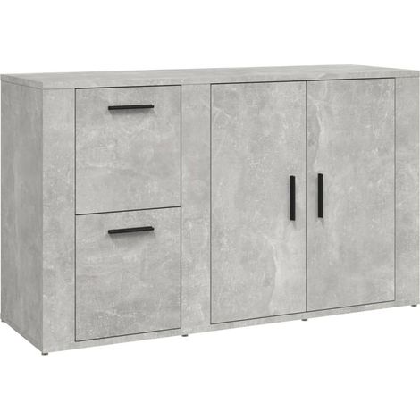 Maison Exclusive - Credenza Grigio Cemento 100x33x59,5 cm in Legno Multistrato