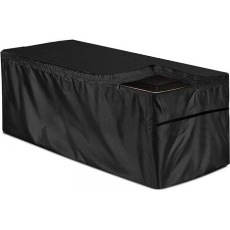 Générique Couvercle De Boîte De Pont - 210D Bâche Coffre Rangement Jardin Exterieur, Housses De Protection UV Imperméables pour Meubles De Patio (1/5)