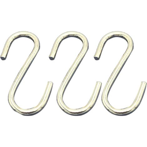 100 Ganchos Metálicos Tipo S de Acero Inoxidable para Cocina y (1/5)