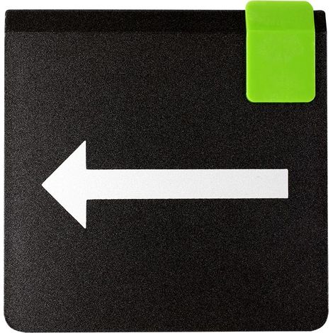 Plaque de porte Flèche à gauche - Europe design 95x95mm - 4270173